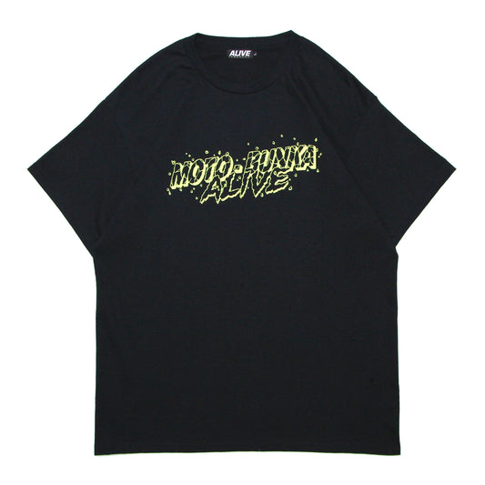 ALIVE INDUSTRY X MOTO-BUNKA - Limited Collaboration T-Shirt Designed by Hirotton/Black