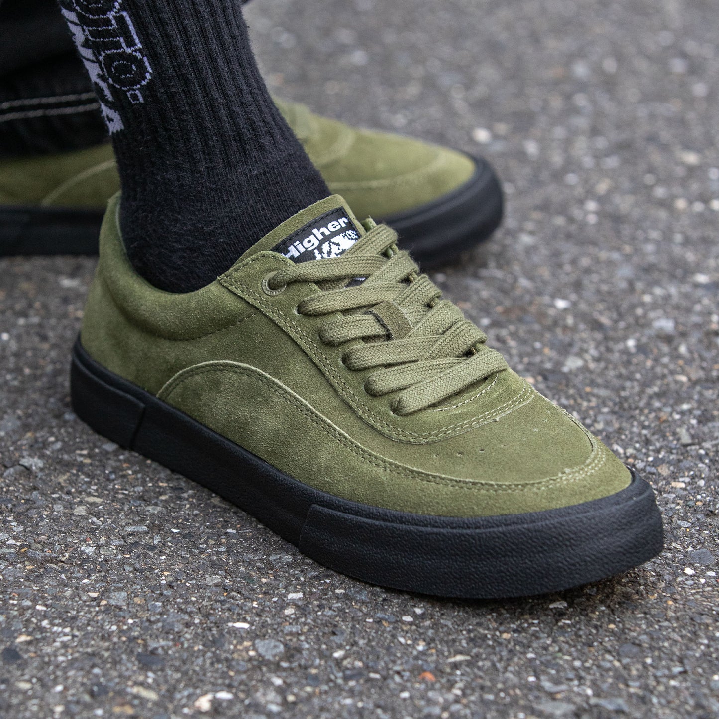 HIGHER FOOTWEAR - Crypt Full Lace Suede/Olive