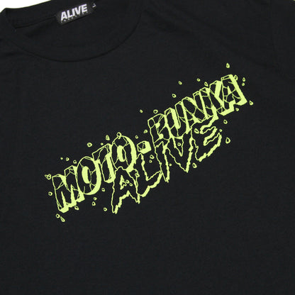 ALIVE INDUSTRY X MOTO-BUNKA - Limited Collaboration T-Shirt Designed by Hirotton/Black