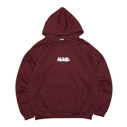 ALIVE INDUSTRY - Throw Up Hoodie/Maroon
