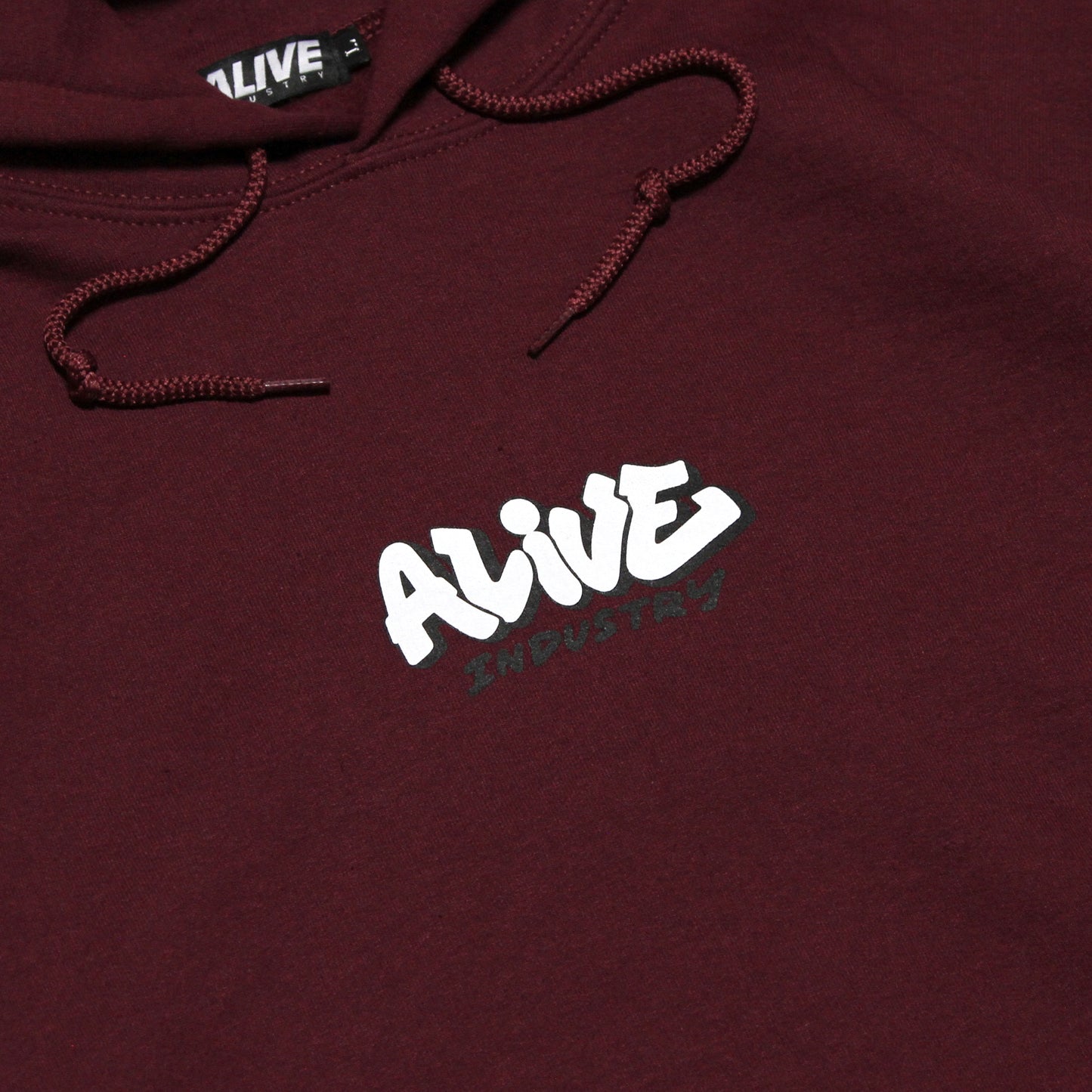 ALIVE INDUSTRY - Throw Up Hoodie/Maroon