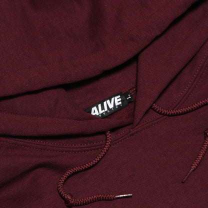ALIVE INDUSTRY - Throw Up Hoodie/Maroon