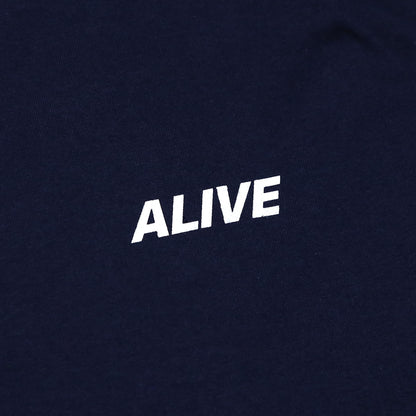 ALIVE INDUSTRY - 22 Logo LS T-Shirt/Navy