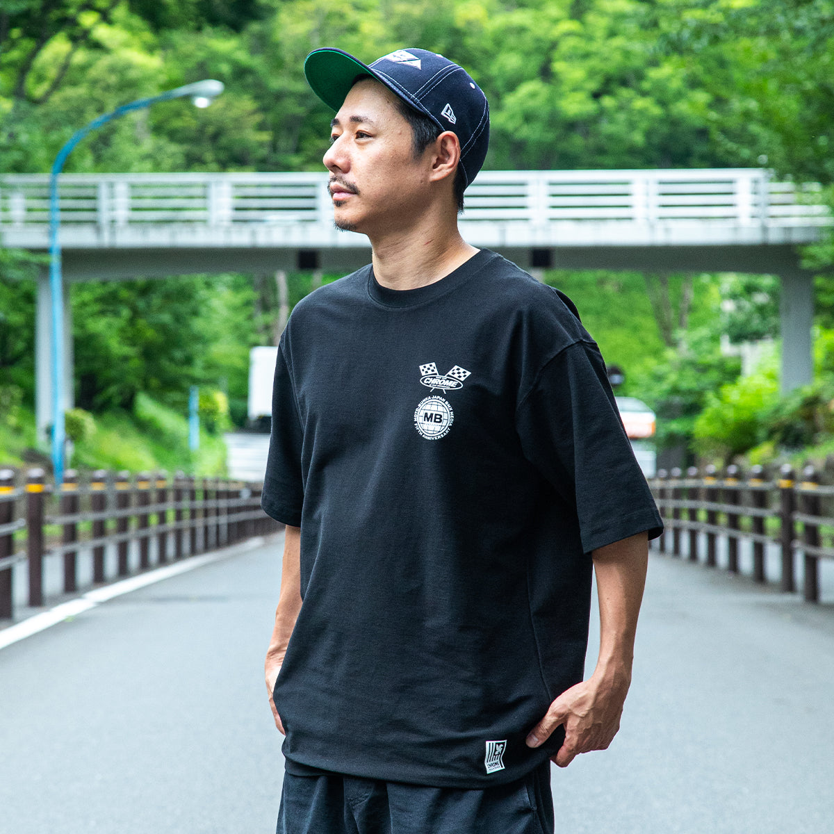 CHROME X MOTO-BUNKA - Anniversary Collab T-Shirt/Black