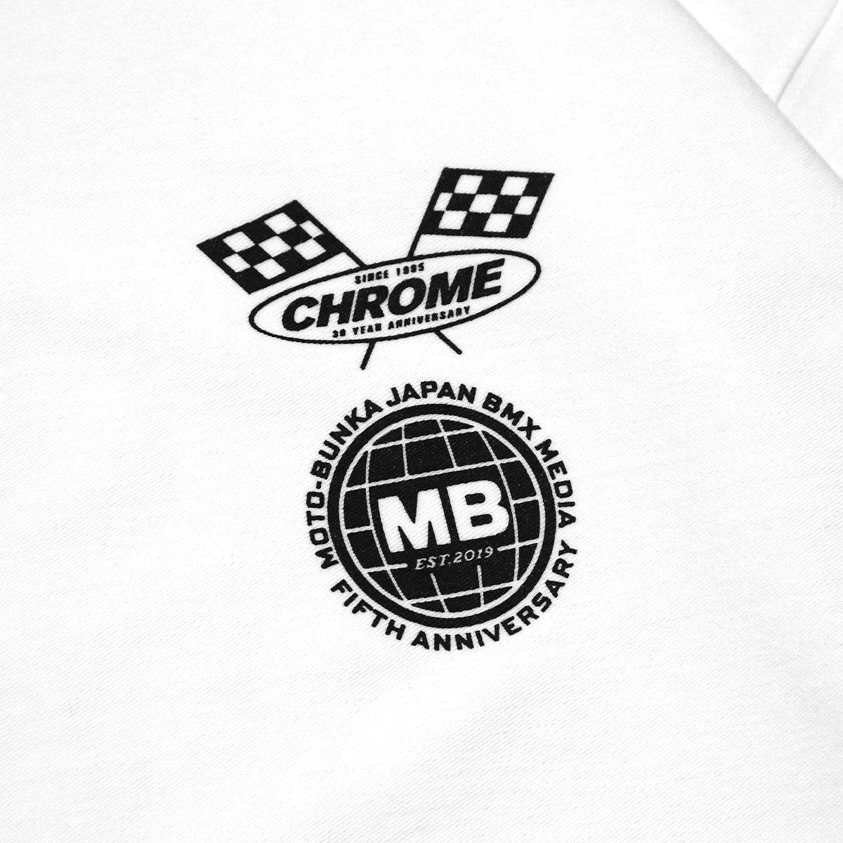 CHROME X MOTO-BUNKA - Anniversary Collab T-Shirt/White