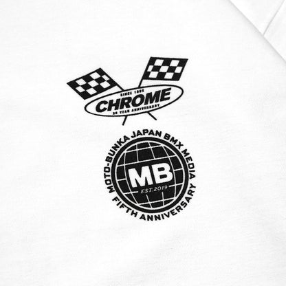 CHROME X MOTO-BUNKA - Anniversary Collab T-Shirt/White