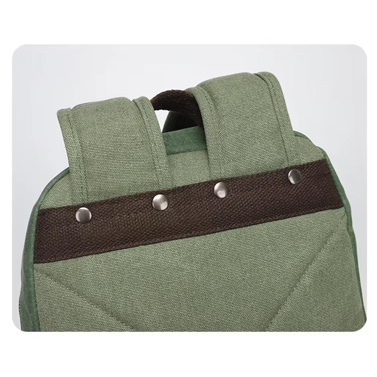 CULTURE PORT - Leather Canvas Backpack/Coffee