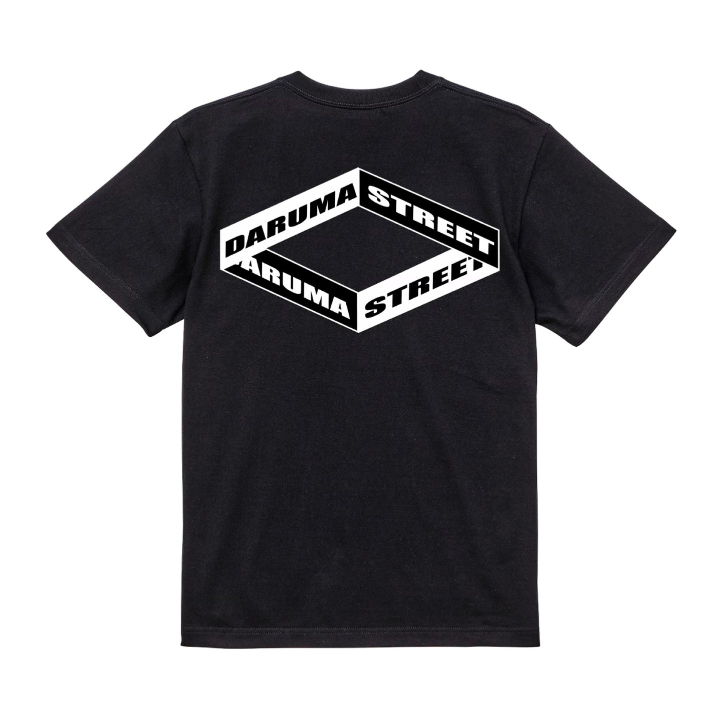 DARUMA STREET - Box Logo T-Shirt/Black/Navy