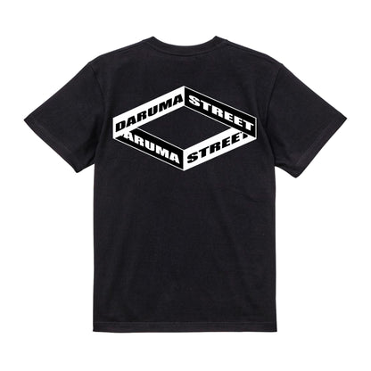 DARUMA STREET - Box Logo T-Shirt/Black/Navy