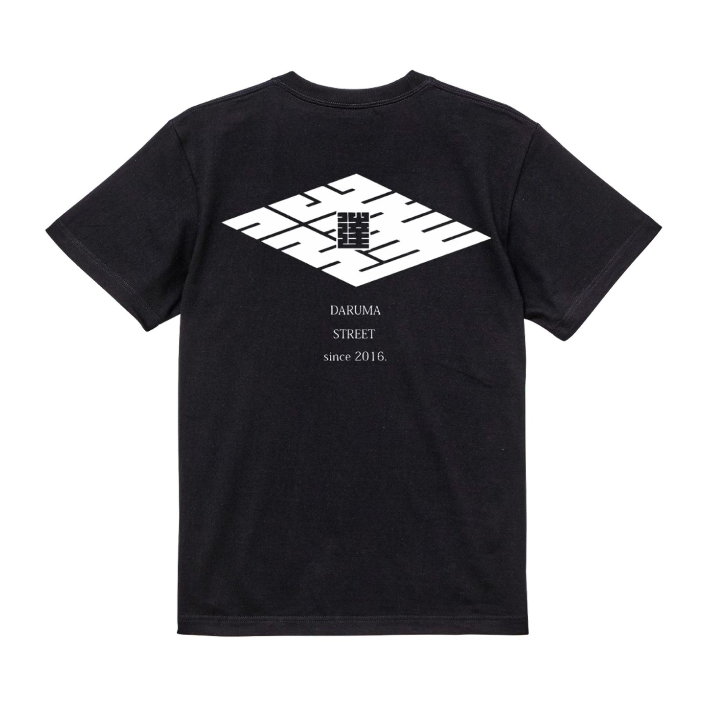DARUMA STREET - Logo T-Shirt/White/Black/Japan Black