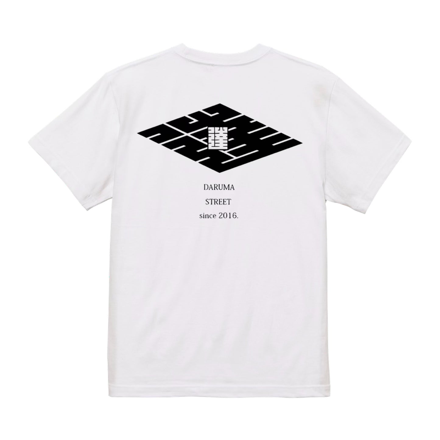 DARUMA STREET - Logo T-Shirt/White/Black/Japan Black