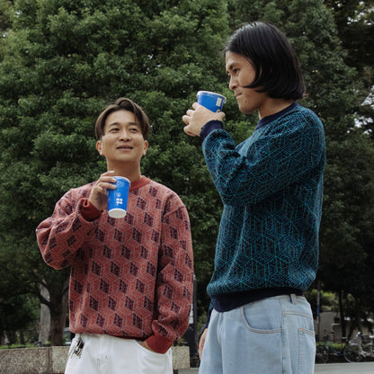 DARUMA STREET - Cube Logo Sweater/Red