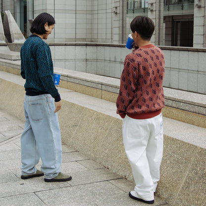 DARUMA STREET - Cube Logo Sweater/Red