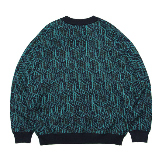 DARUMA STREET - Cube Logo Sweater/Green
