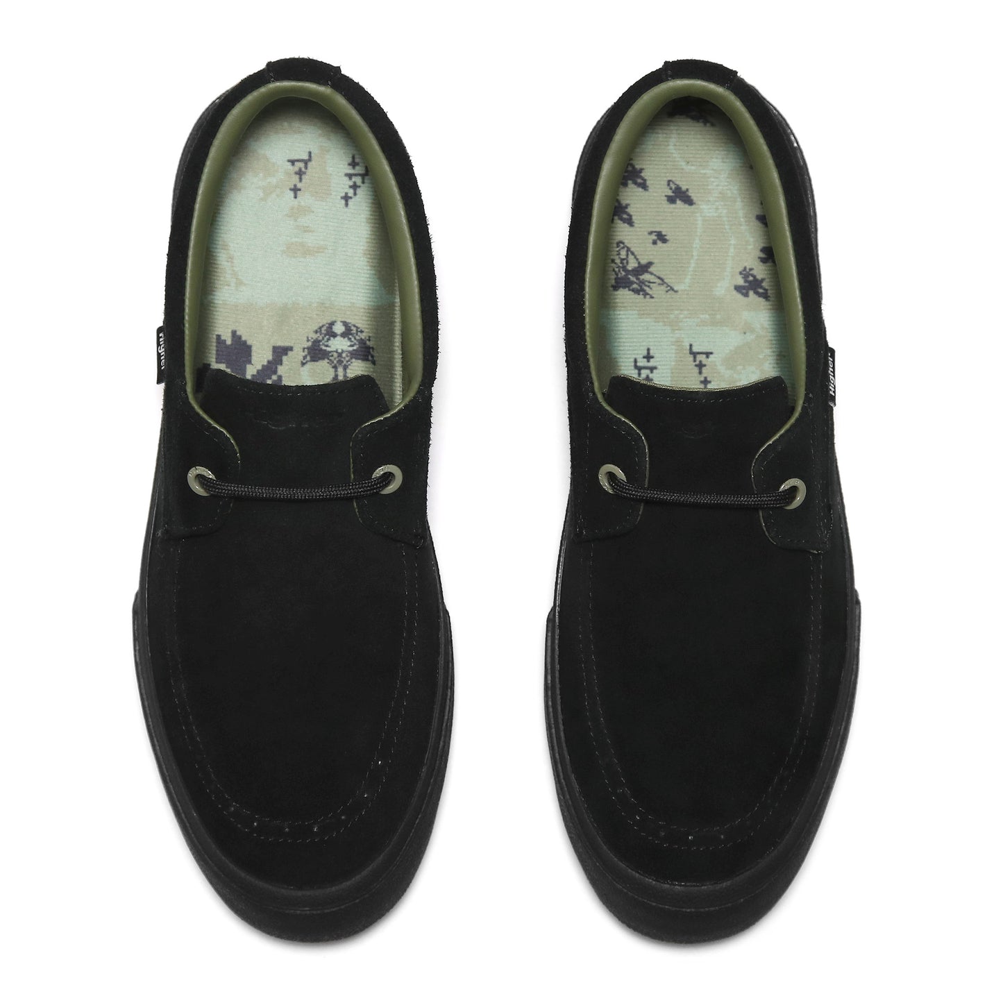 HIGHER FOOTWEAR - Salem Slip On Suede/Black