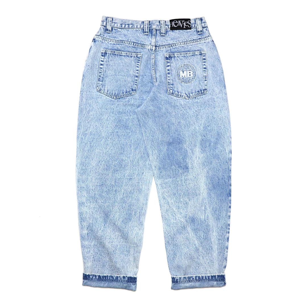 MOTO-BUNKA X HEAVIES - Collaboration Jeans/Chemical Washed Light 