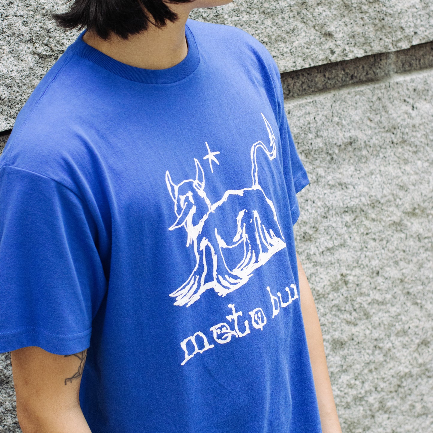 MOTO-BUNKA - Devil Dance T-Shirt/Blue & MOTO-BUNKA News Magazine Vol.3.5