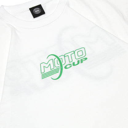 MOTO-BUNKA - MOTO-CUP Logo T-Shirt/White-Green