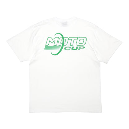 MOTO-BUNKA - MOTO-CUP Logo T-Shirt/White-Green
