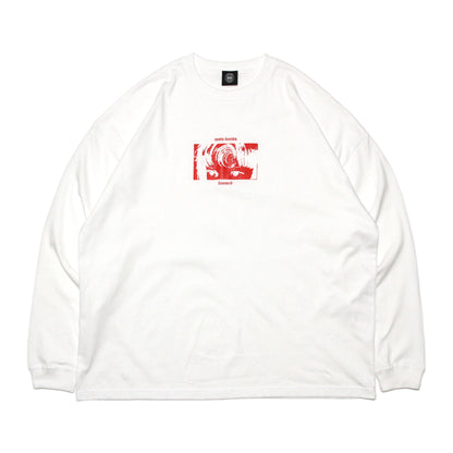 MOTO-BUNKA X DOOMED - Girl Long Sleeve T-Shirt/White-Red