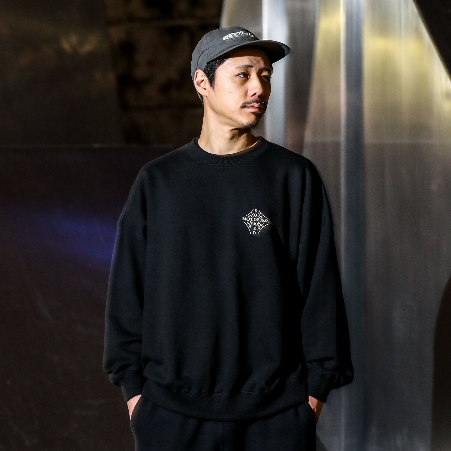 MOTO-BUNKA X DOOMED - Web Cross Sweatshirt/Black