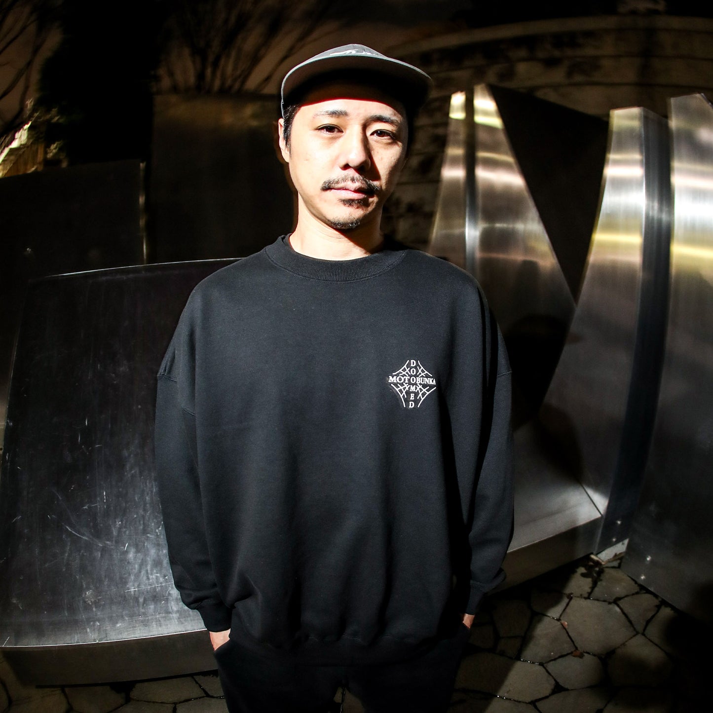 MOTO-BUNKA X DOOMED - Web Cross Sweatshirt/Black