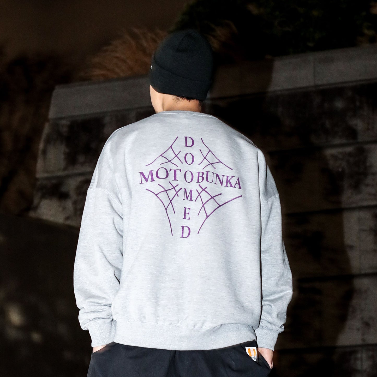 MOTO-BUNKA X DOOMED - Web Cross Sweatshirt/Grey