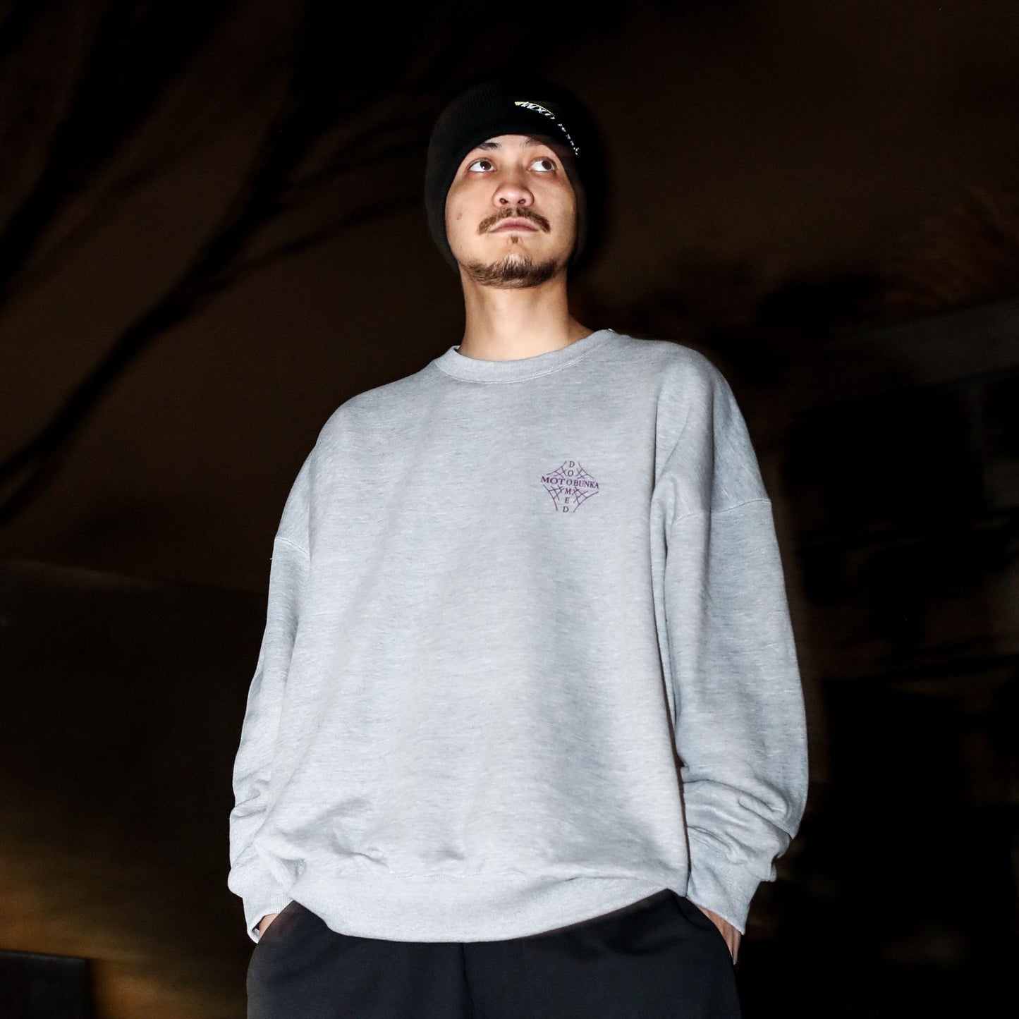 MOTO-BUNKA X DOOMED - Web Cross Sweatshirt/Grey