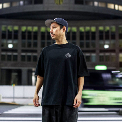 MOTO-BUNKA X DOOMED - Web Cross T-Shirt/Black