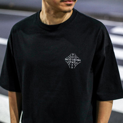 MOTO-BUNKA X DOOMED - Web Cross T-Shirt/Black