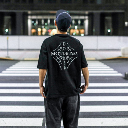 MOTO-BUNKA X DOOMED - Web Cross T-Shirt/Black