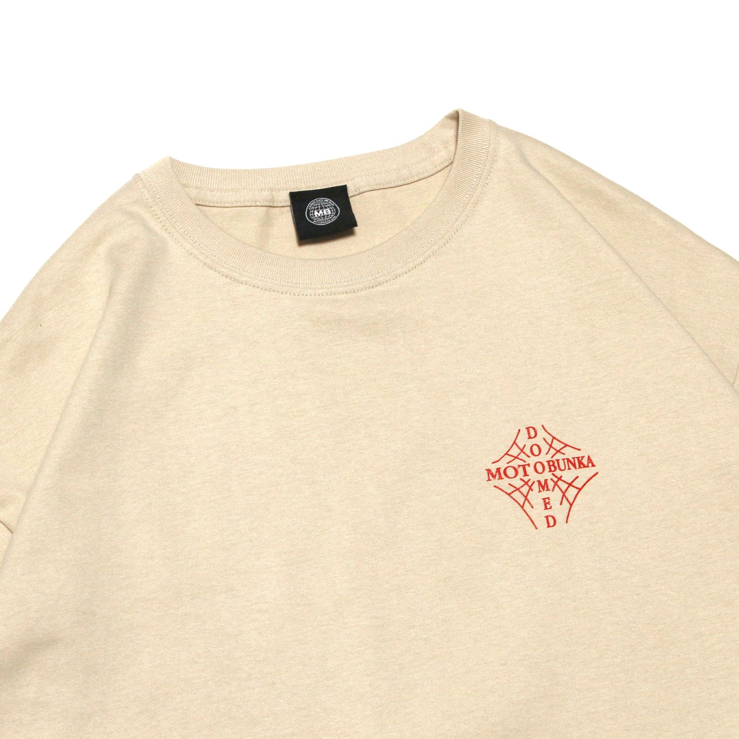 MOTO-BUNKA X DOOMED - Web Cross T-Shirt/Sand