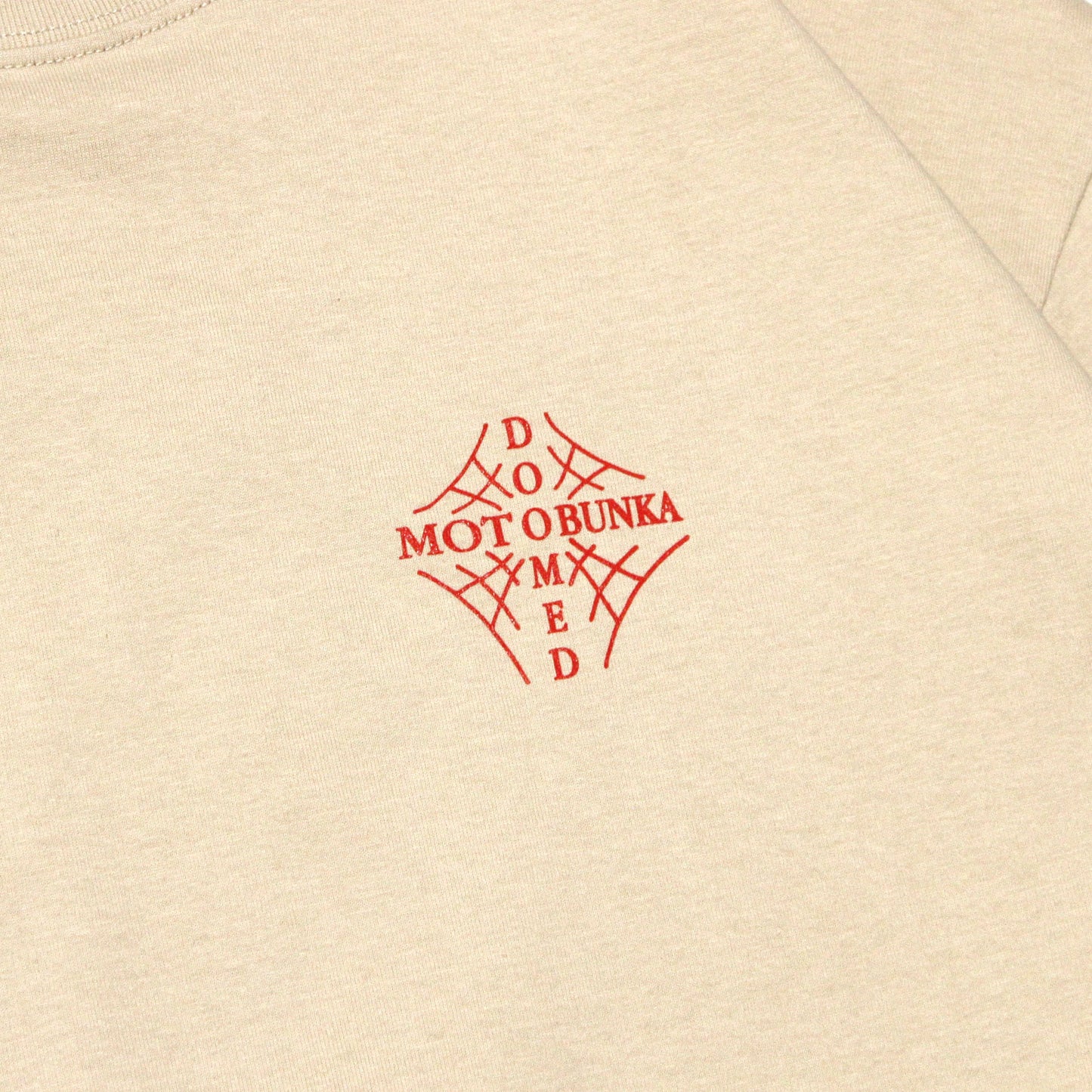MOTO-BUNKA X DOOMED - Web Cross T-Shirt/Sand