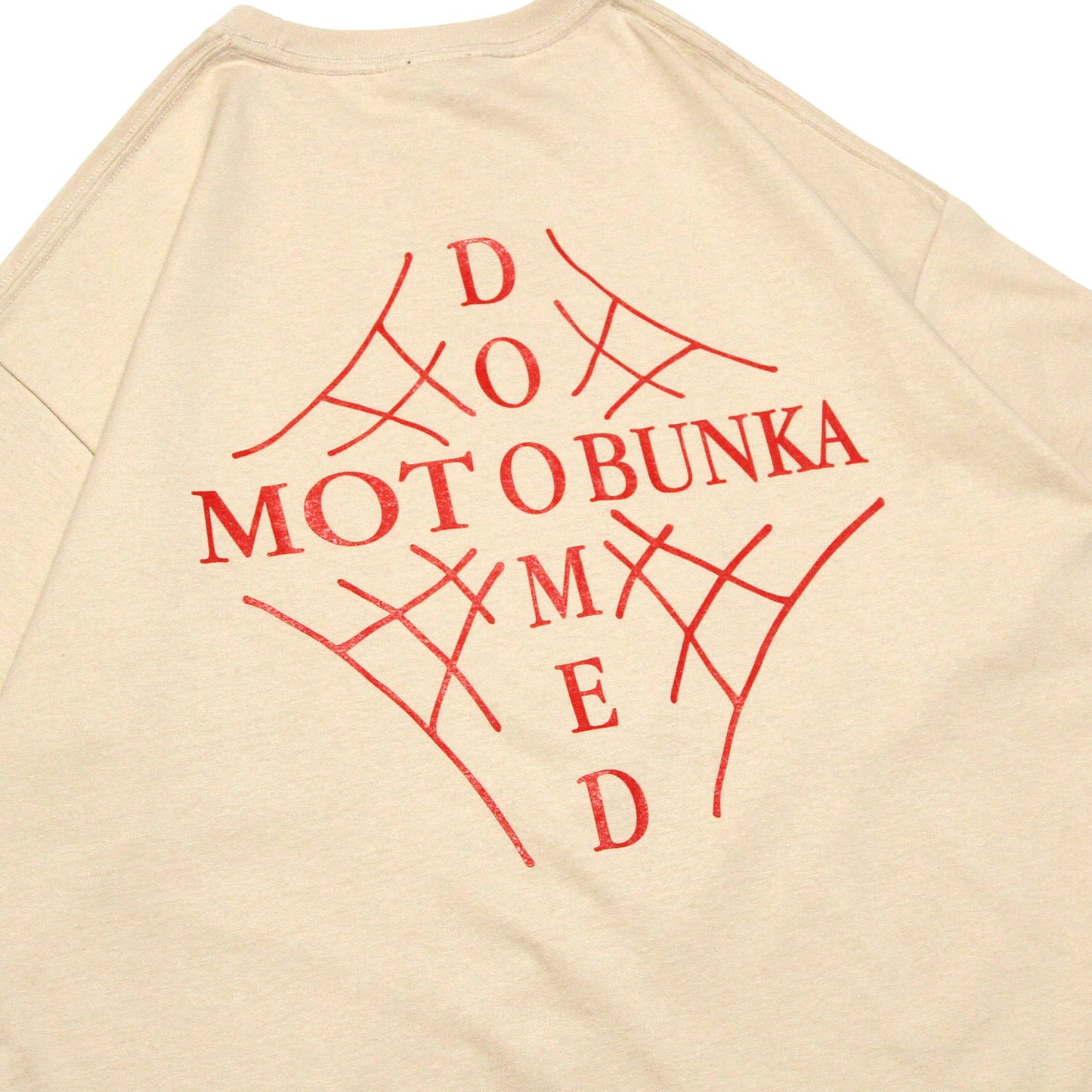 MOTO-BUNKA X DOOMED - Web Cross T-Shirt/Sand
