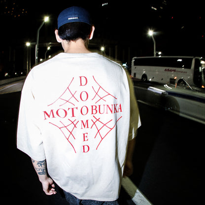 MOTO-BUNKA X DOOMED - Web Cross T-Shirt/Sand