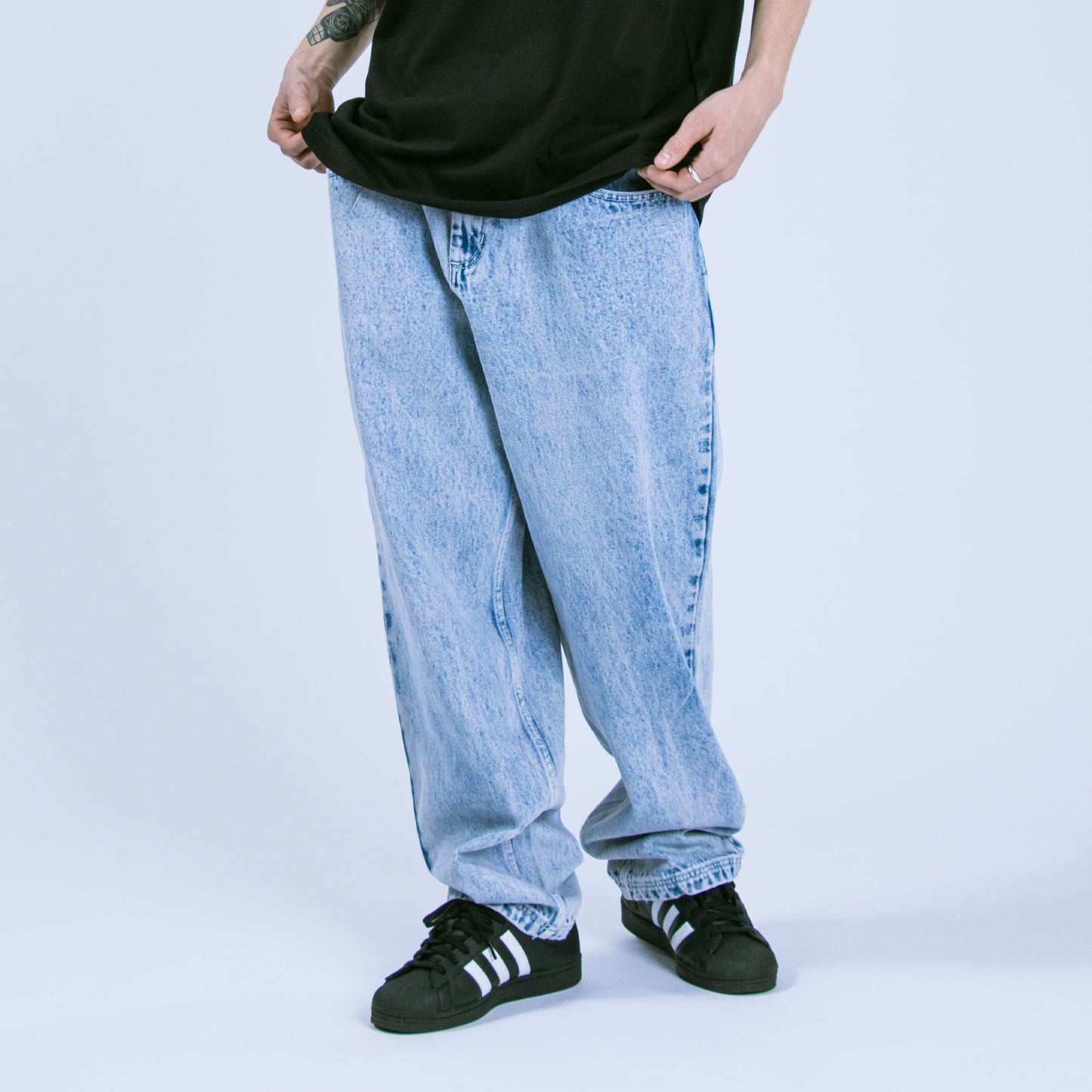 MOTO-BUNKA X HEAVIES - Collaboration Jeans/Chemical Washed Light Blue
