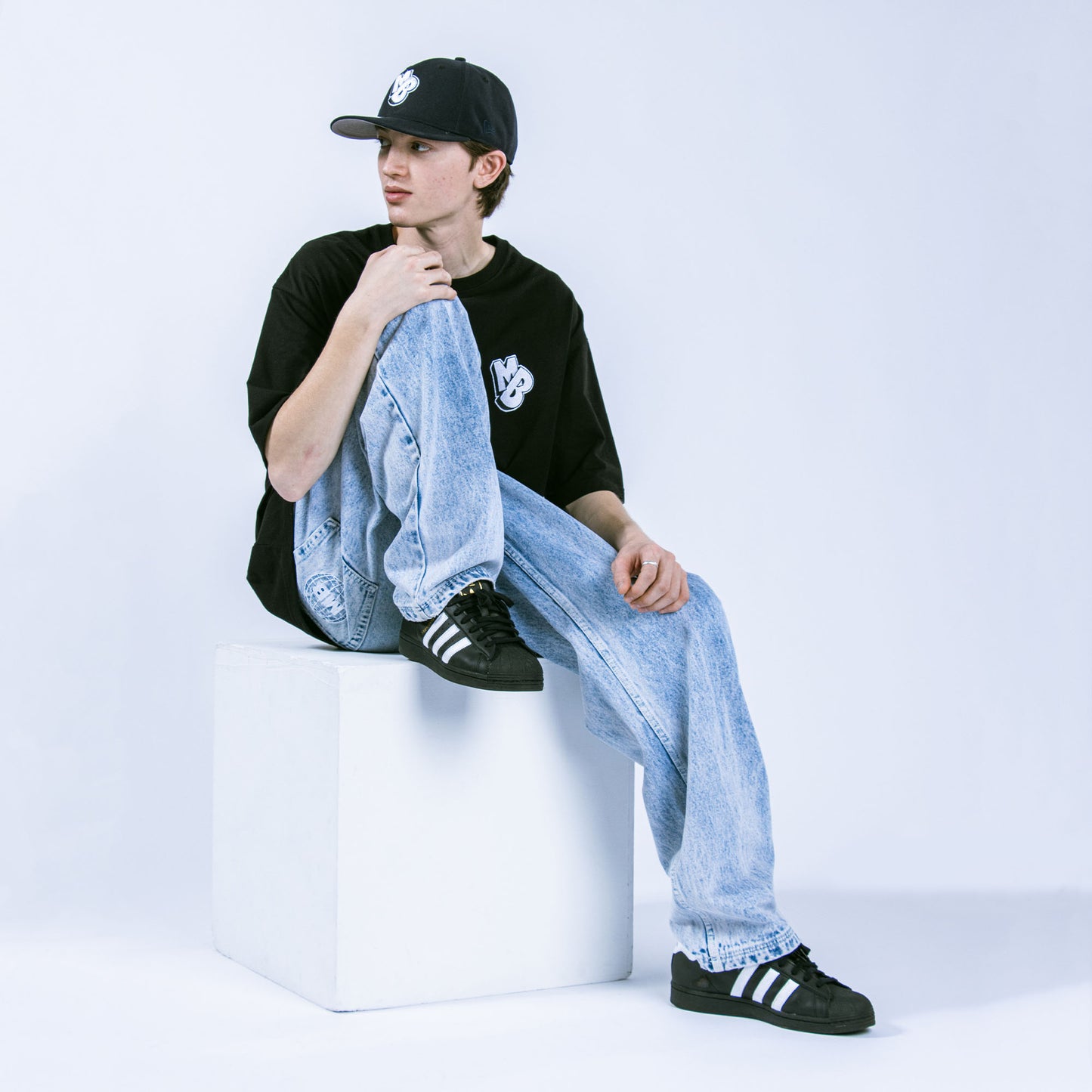 MOTO-BUNKA X HEAVIES - Collaboration Jeans/Chemical Washed Light Blue