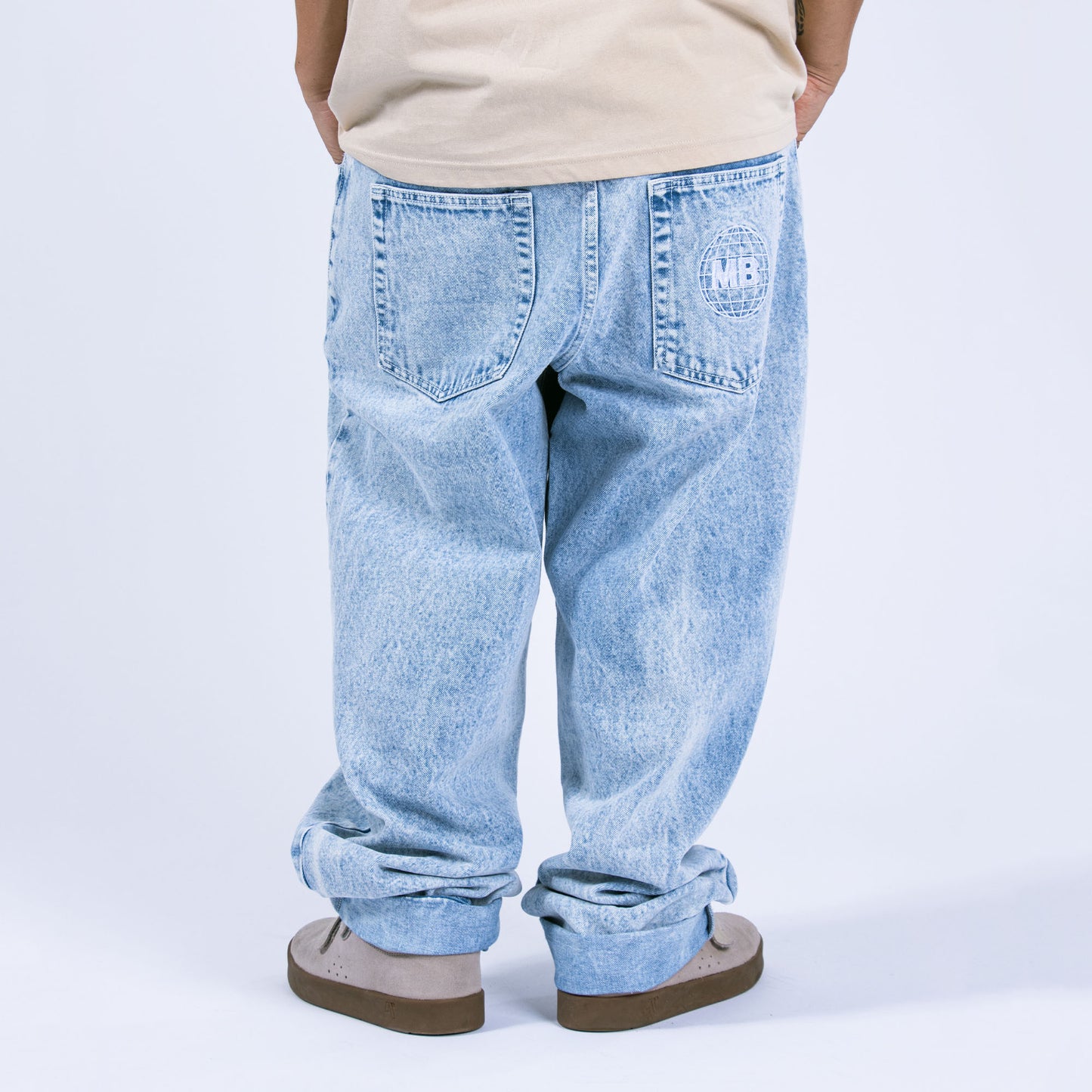 MOTO-BUNKA X HEAVIES - Collaboration Jeans/Chemical Washed Light Blue