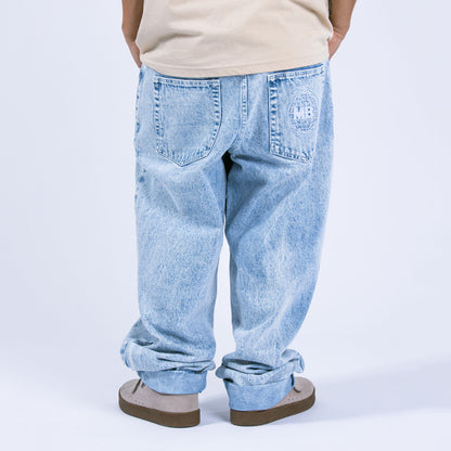MOTO-BUNKA X HEAVIES - Collaboration Jeans/Chemical Washed Light Blue
