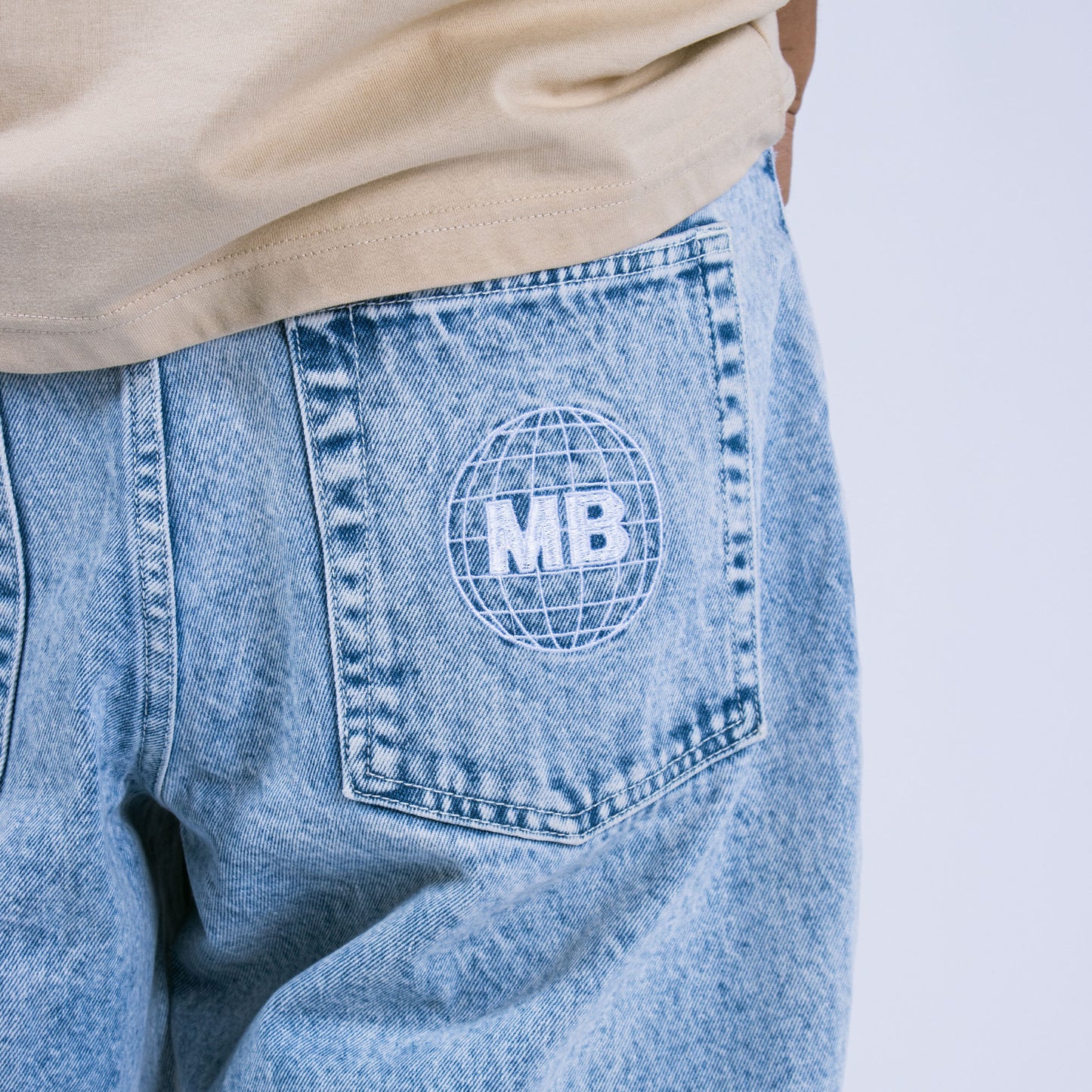 MOTO-BUNKA X HEAVIES - Collaboration Jeans/Chemical Washed Light Blue