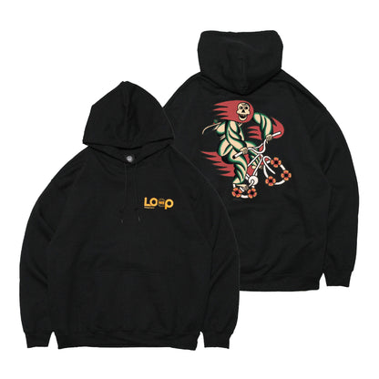 MOTO-BUNKA X LOOP MAGAZINE - MOTO-LOOP LIMITED Hoodie/Black