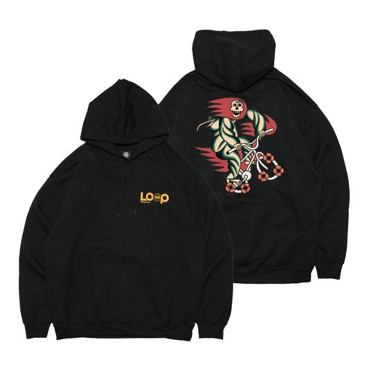 MOTO-BUNKA X LOOP MAGAZINE - MOTO-LOOP LIMITED Hoodie/Black
