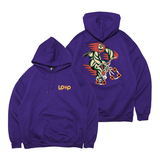 MOTO-BUNKA X LOOP MAGAZINE - MOTO-LOOP LIMITED Hoodie/Purple