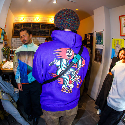 MOTO-BUNKA X LOOP MAGAZINE - MOTO-LOOP LIMITED Hoodie/Purple