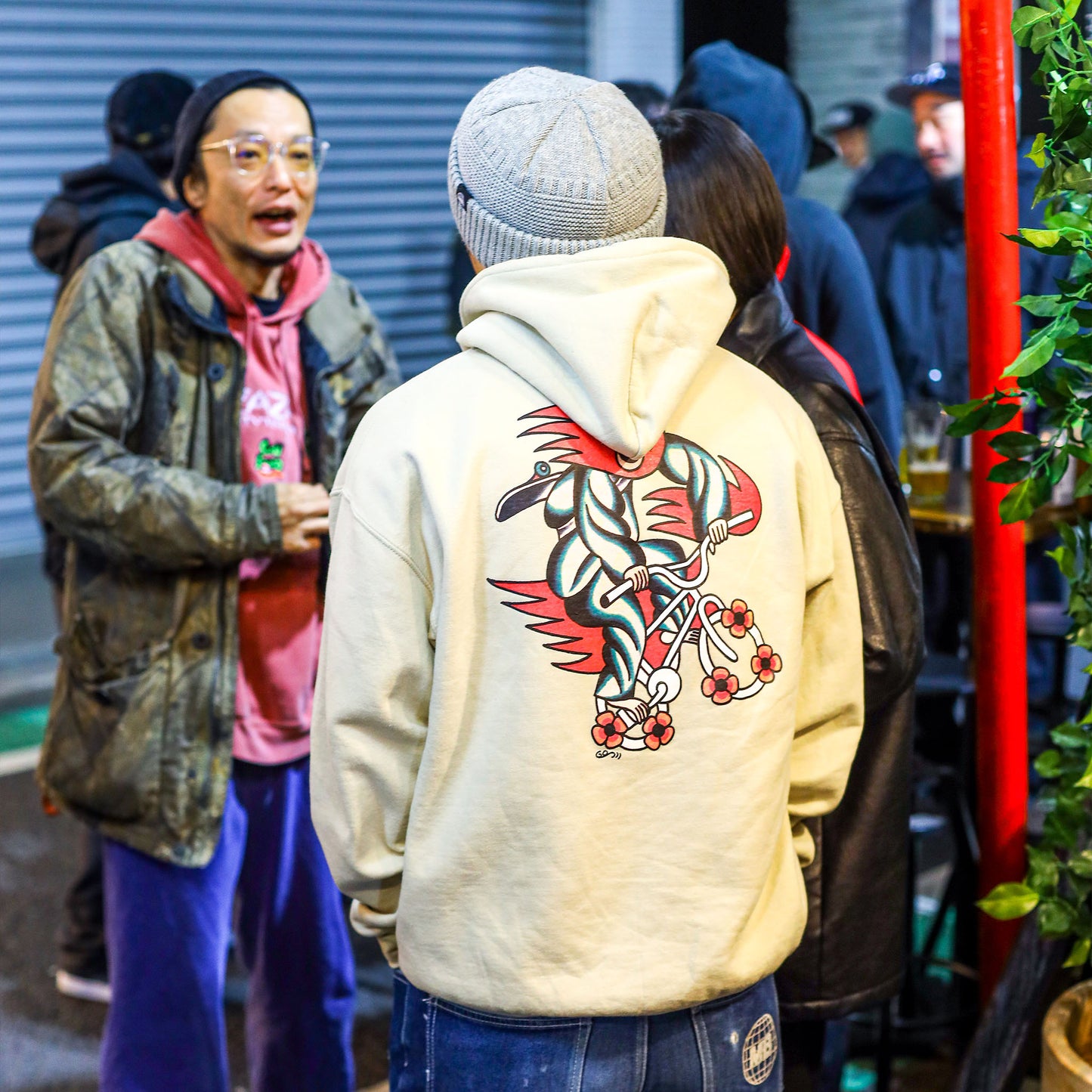 MOTO-BUNKA X LOOP MAGAZINE - MOTO-LOOP LIMITED Hoodie/Sand