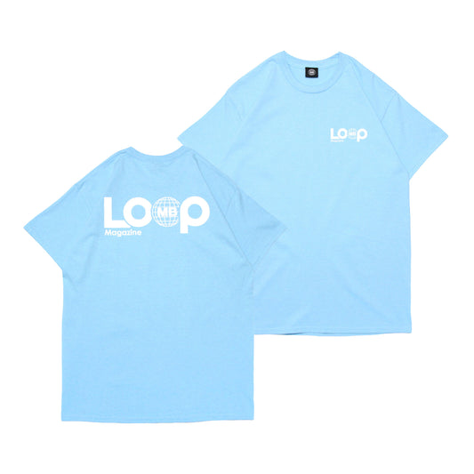 MOTO-BUNKA X LOOP MAGAZINE - MOTO-LOOP LIMITED T-Shirt/Sky Blue