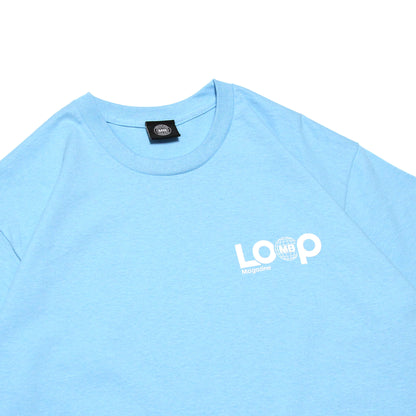 MOTO-BUNKA X LOOP MAGAZINE - MOTO-LOOP LIMITED T-Shirt/Sky Blue