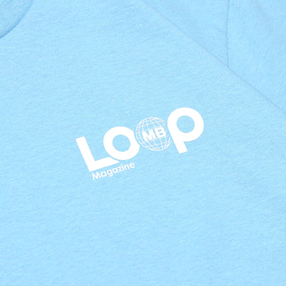 MOTO-BUNKA X LOOP MAGAZINE - MOTO-LOOP LIMITED T-Shirt/Sky Blue
