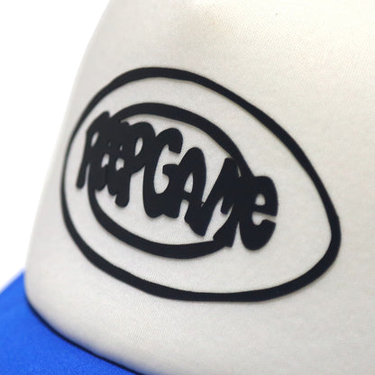 PEEP GAME - Poorboy Trucker Cap/White-Blue