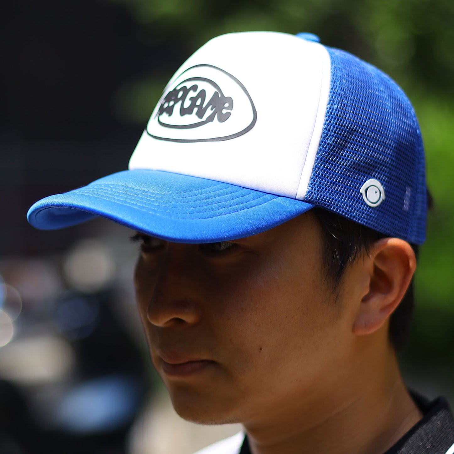 PEEP GAME - Poorboy Trucker Cap/White-Blue